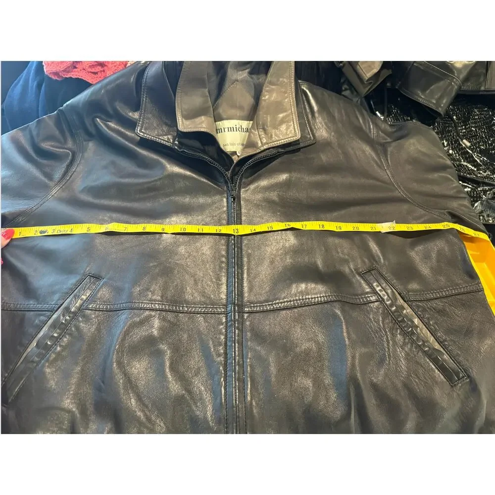 Vintage 100% Leather Coat Mr Michaels San Luis Obispo‎ Bomber Jacket